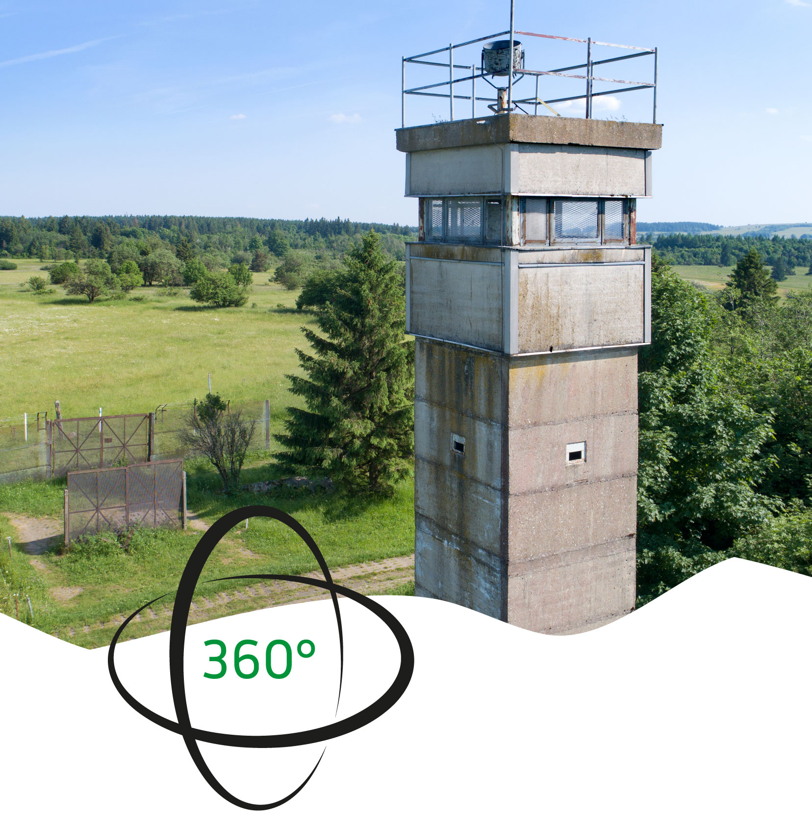 Grenzturm am Grabenberg mit 360 Grad Grafik.