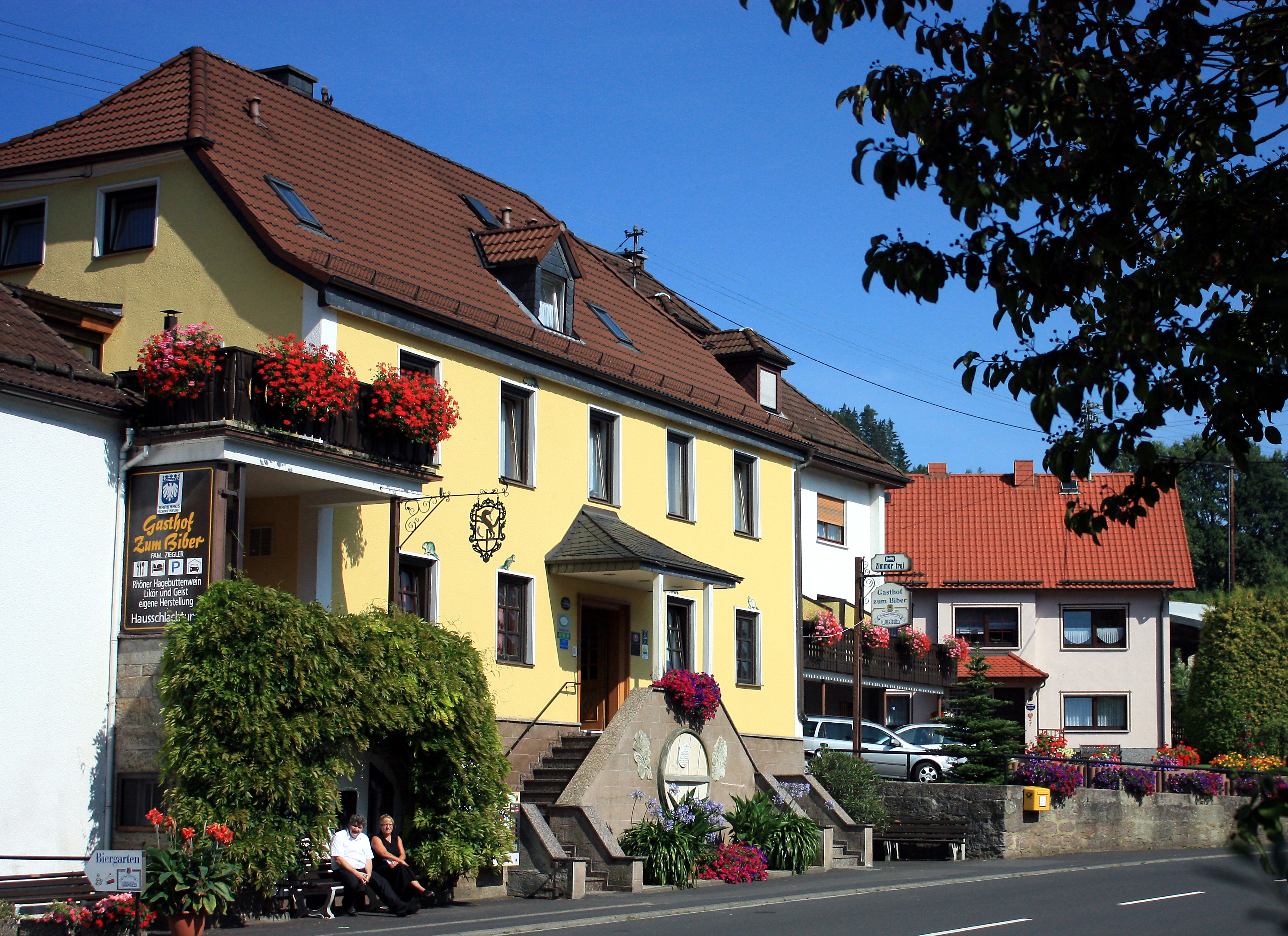 Außenansicht vom Gasthof zum Biber.