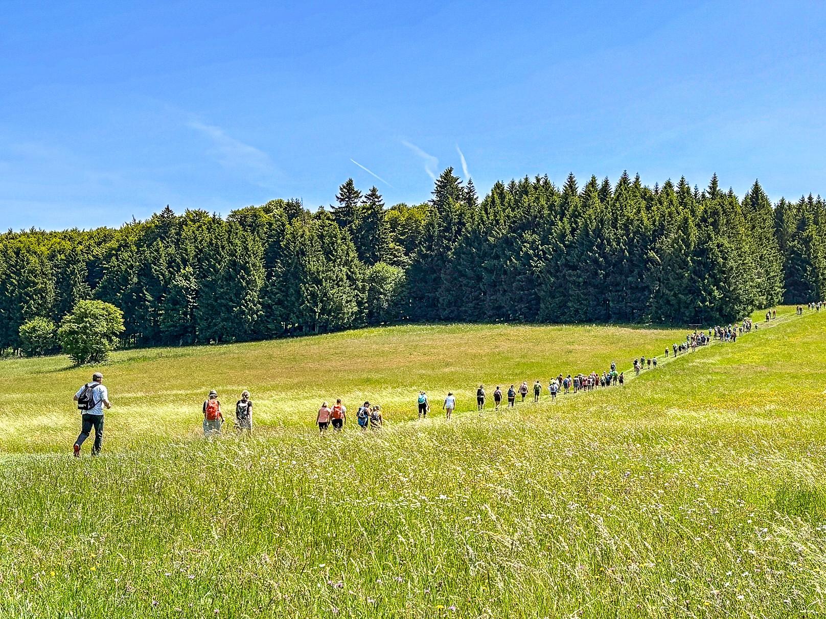 Mehrere wandernde Personen auf der Hüttentour